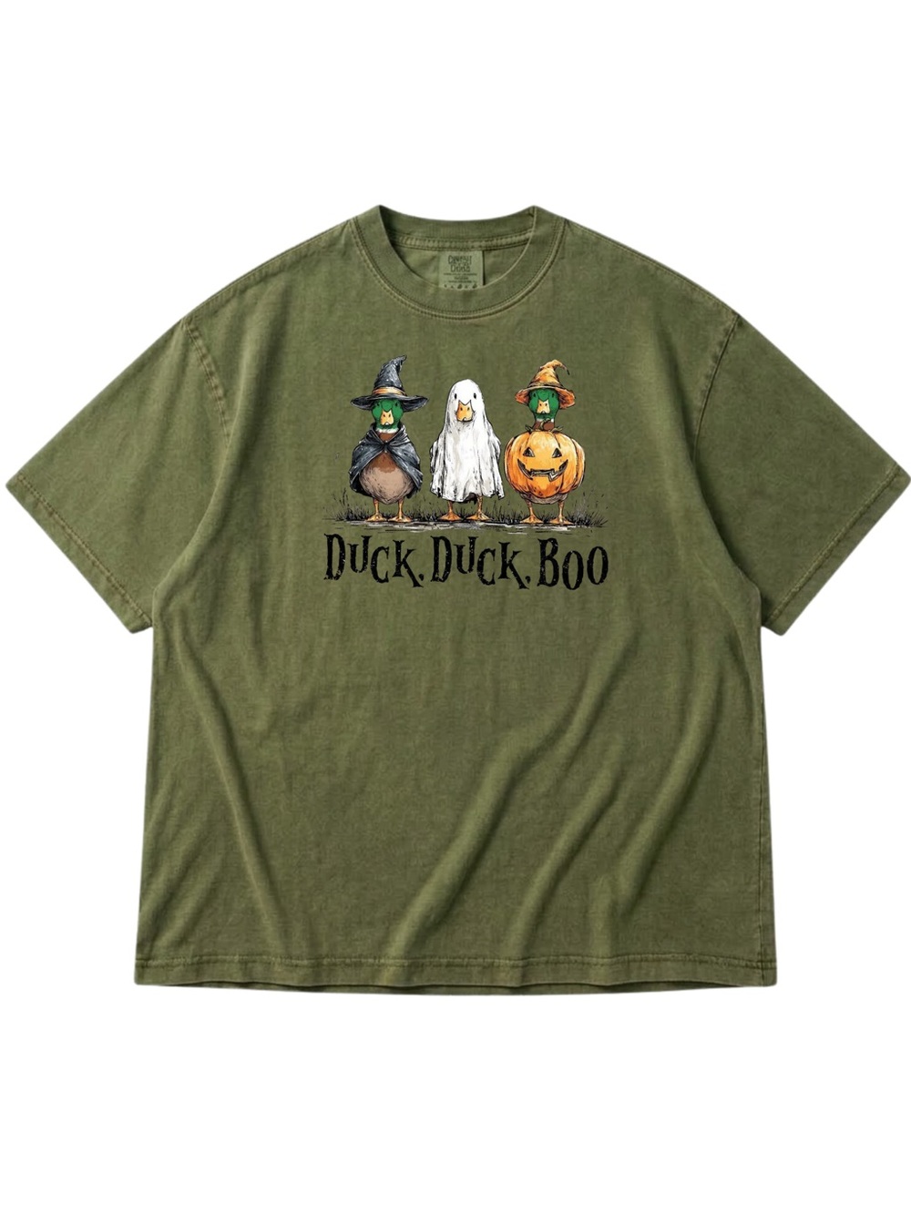 Comfort Colors Moss Duck Duck Boo Short Sleeve Tee
